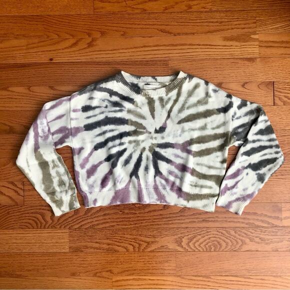 Treasure & Bond Tie Dye Jumper Ivory Dove Multi Tie Dye Girl’s Size XL (14-16) - Picture 2 of 10